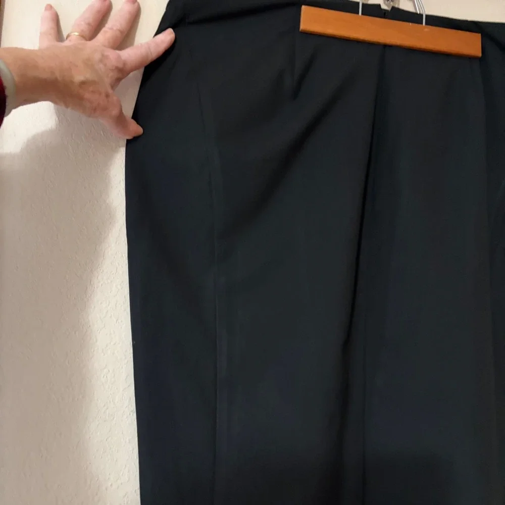 The Limited Black Collection Faux Wrap Pencil Skirt Lined Corporate Size XL